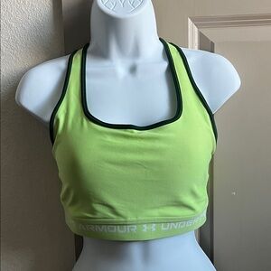 Under Armour Neon Green Sports Bra with Black Trim